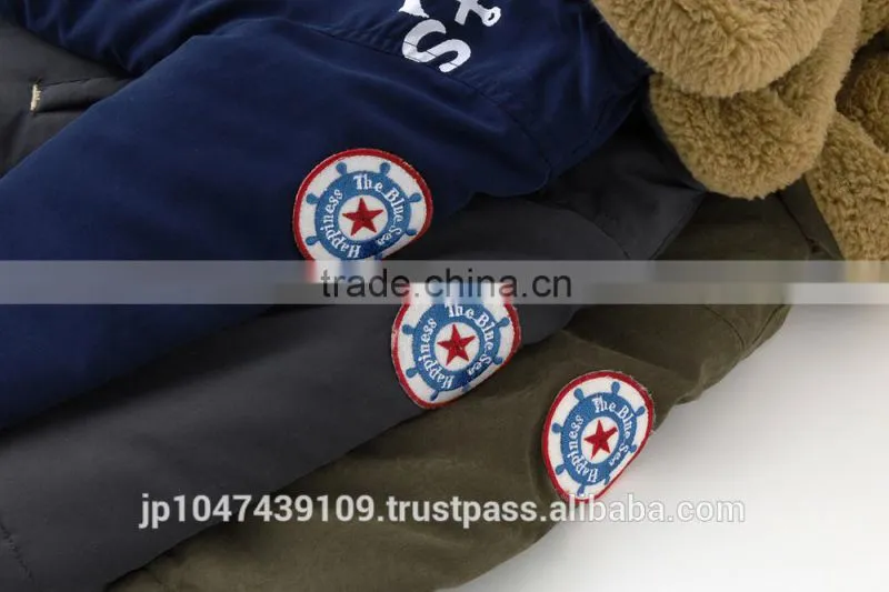 Japanese wholesale products high quality cute new born babies clothes jacket for boys children winter garment