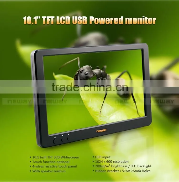 Hot sale 10.1 inch TFT LED Backlight Touch Screen LCD Monitor