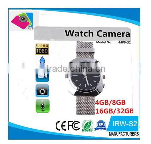 NEW product fashionable1080P IR Voice Actived S2 Wrist camera Watch Camera mini DVR hidden pinhole camera 4GB 8GB 16GB 32GB