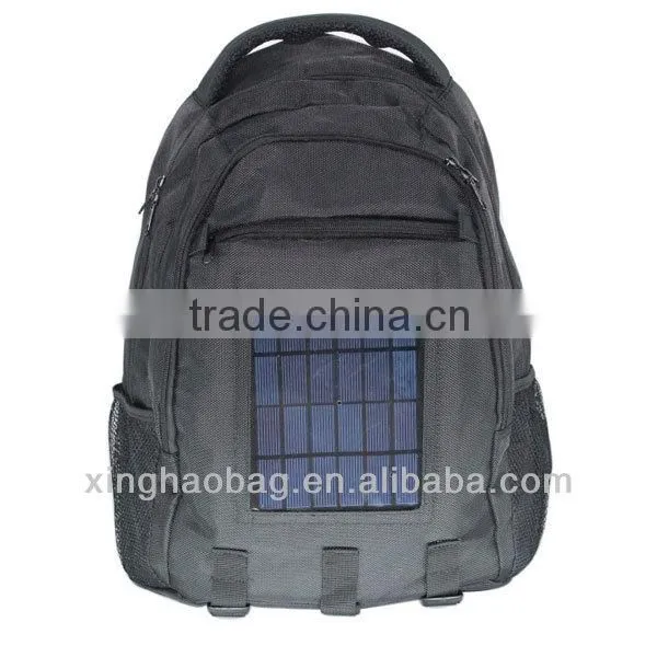 New! sport bag for students made logo charger backpack solar bag