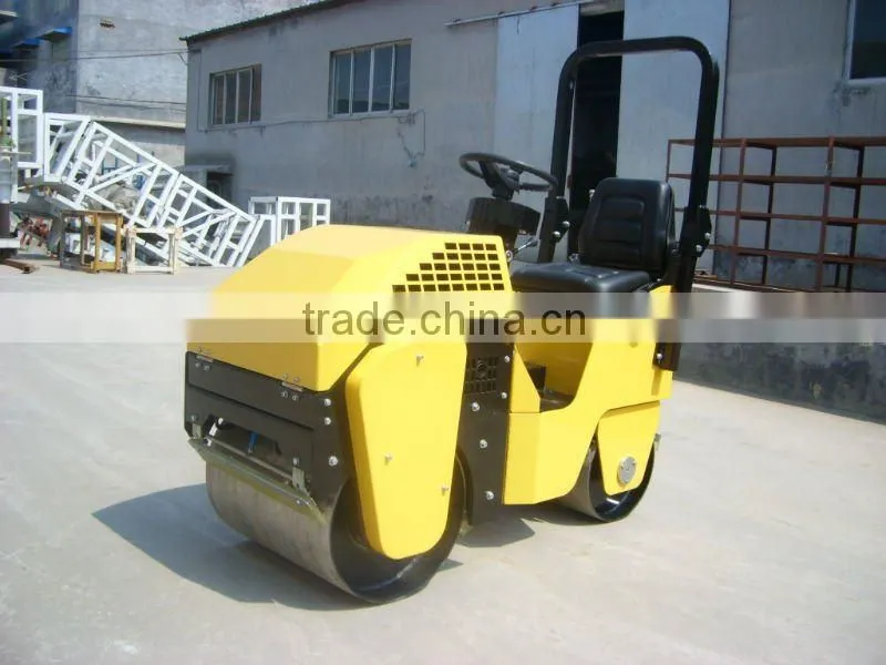 mini rollers,vibratory,ride-on double drum road compactor,Japan engine and bearing 9HP,CE certification