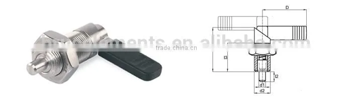 Stainlee Steel Index Plunger with lever BK38.0028