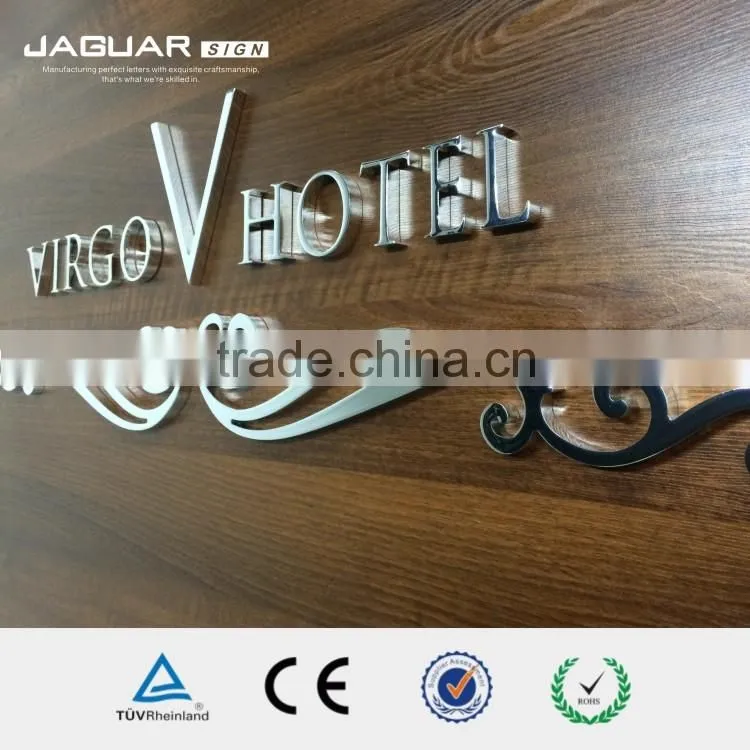 China manufacture supply custom design outdoor decor 3d small metal letters