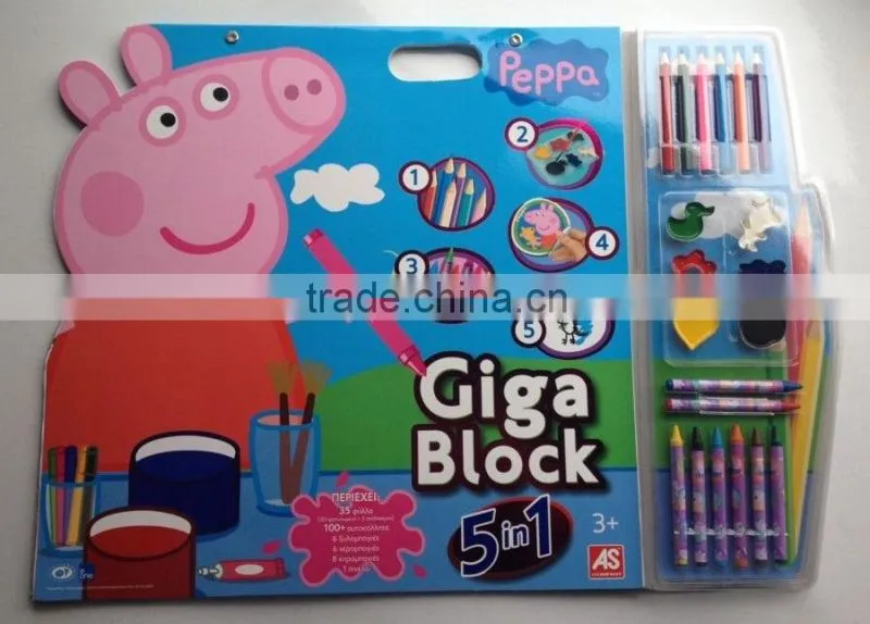 fashionable peppe pig tatoo drawing book
