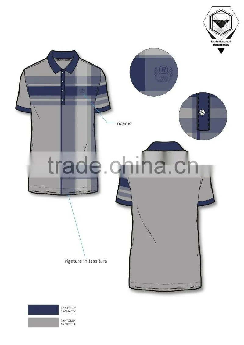 Men's polo shirt Italy design fashion digital print polo shirt ODM service
