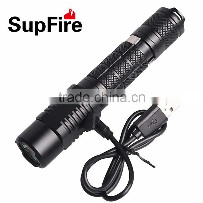 SupFire USB Two switch flashlight A3