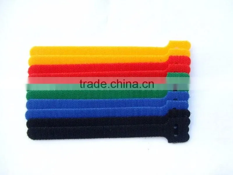 Assorted Adjustable Black Strap Hook Loop Reusable Cable Ties Organizer tidy