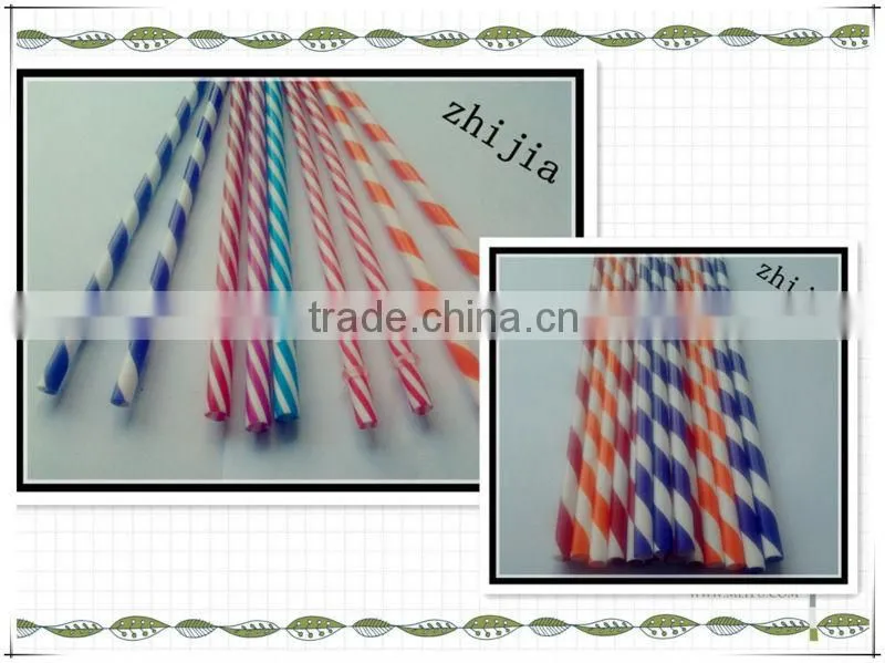230mm length striped drinking straw for party