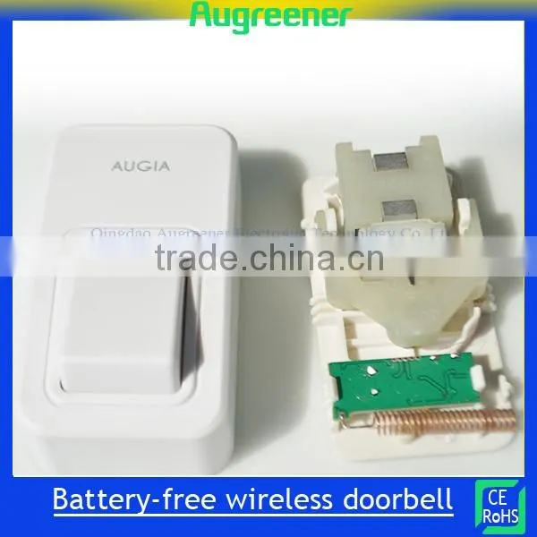 E1 hot selling battery less doorbell wireless doorbell 25 melody ring tone wireless doorbell Plug in Qingdao
