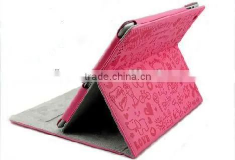 High quality PU leather case for ipad 2 for Ipad 3.E