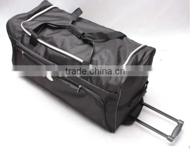 stock stocklot overstock closeout nylon wheeled trolley travel bag