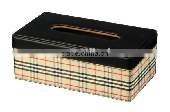 Table leather tissue box