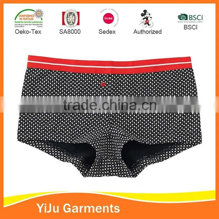 women comfortable cotton elastane decoration open fly shorty