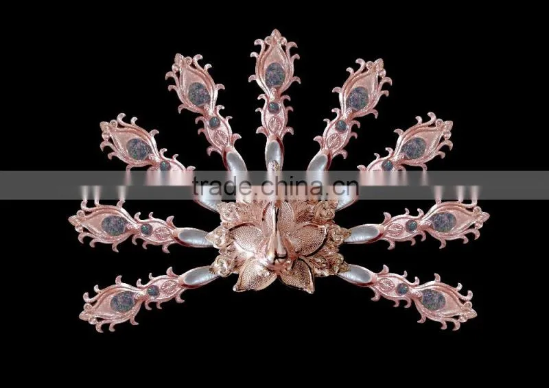 Beautiful resin shell peacock wall decor
