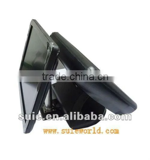 All in one dual touch monitor pos terminal for restaurant manu system
