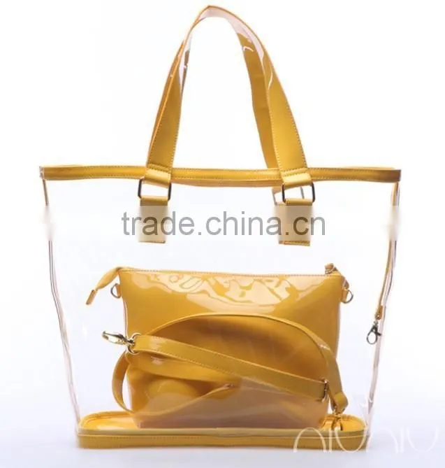 Women handbag new design PVC tote color bags handbags big capacity