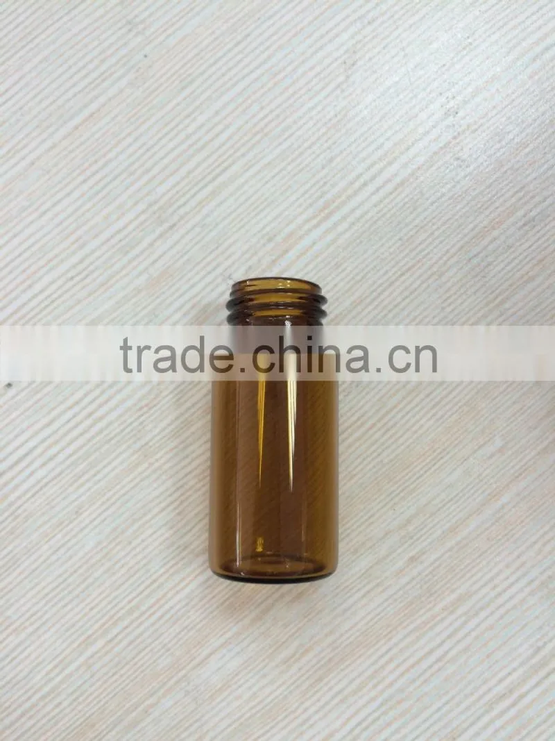5ml amber color tube glass bottle with black cap
