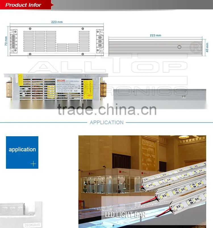 High efficiency 20.8A 250W 12v constant voltage led power supply