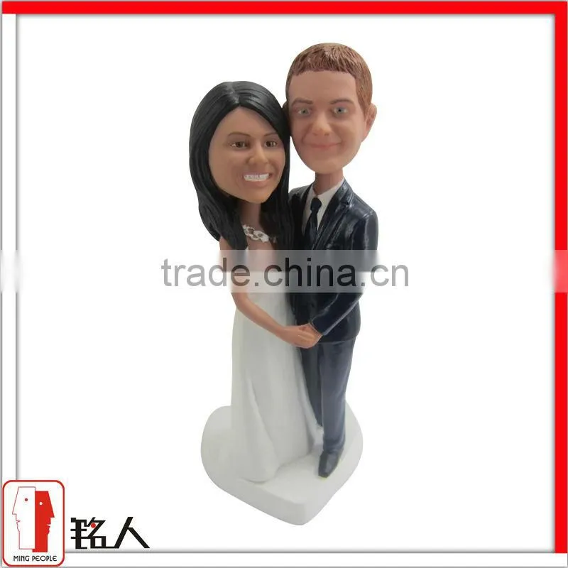 resin silver wedding cake topper