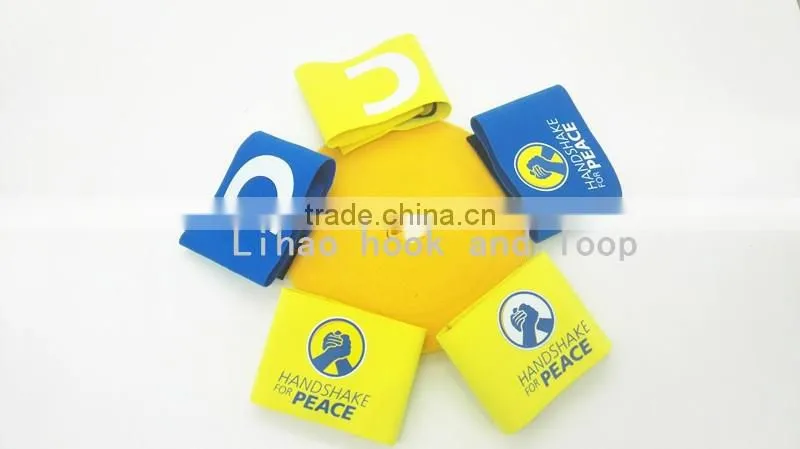 Polyester and elastic thread material soccer captain armband