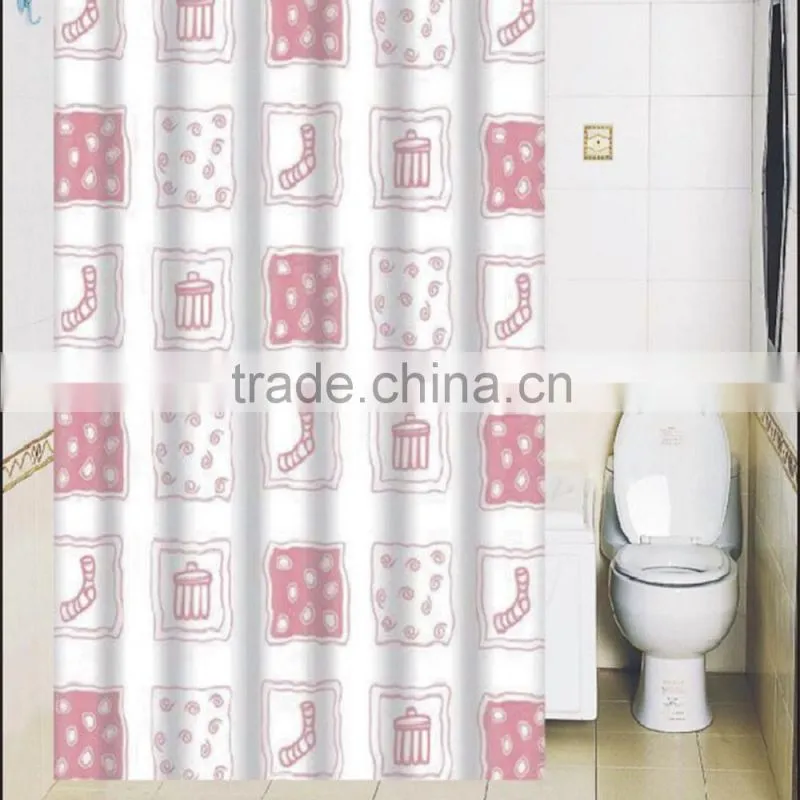 Factory wholesale fabric woven 100%polyester shower bamboo curtain