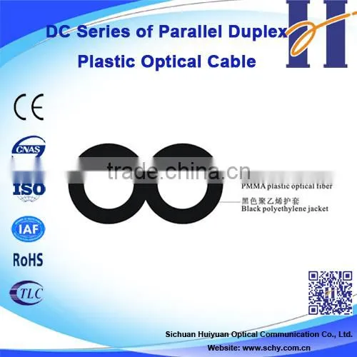 DC Series of Parallel Duplex Plastic fiber optic cable price per meter