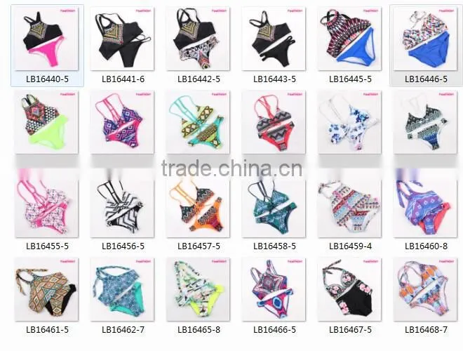 Wholesale plain purple sexy neoprene bikini