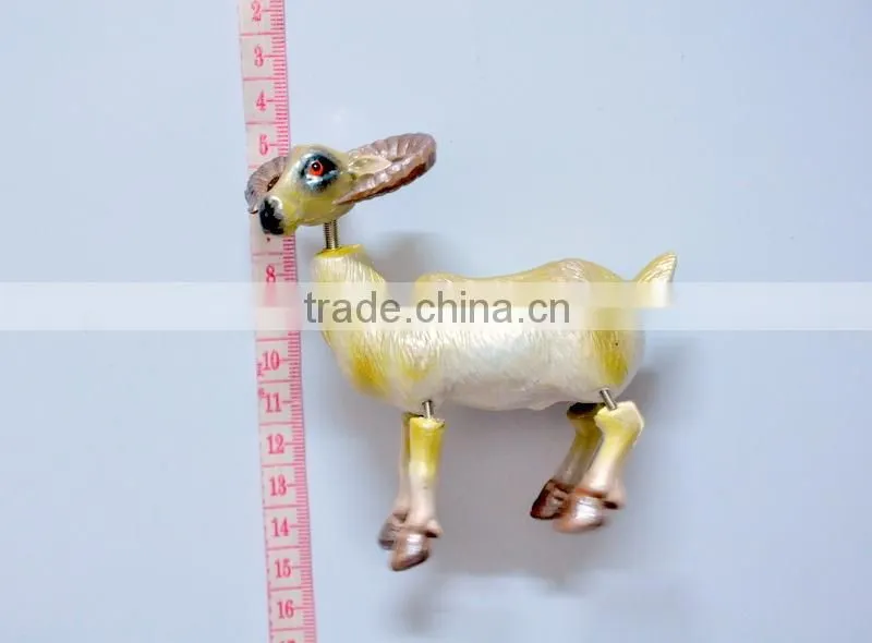 4 inch Pearl Powder Colorful Goat Plastic Fridge Magnets