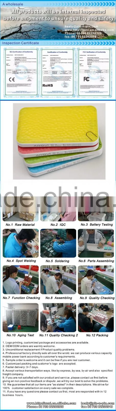 10 years specializing in the production of mobile power bank