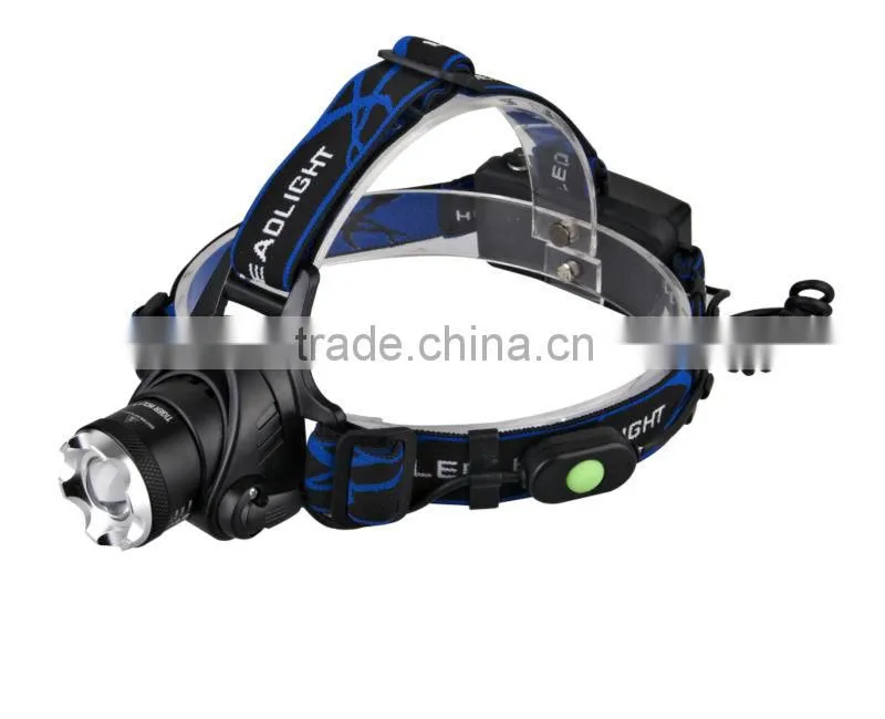 XML-T6 LED light with zoom function new design headlamp rechargeable headlamp