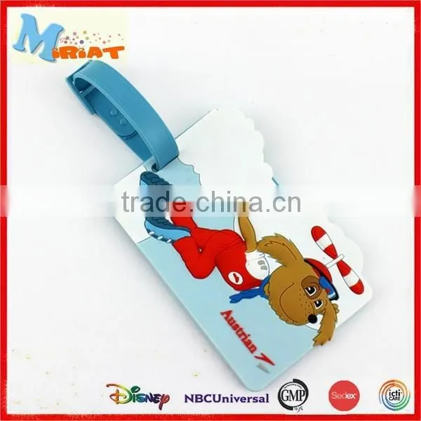 Fashion novelty embossed logo trolley tag for luggage
