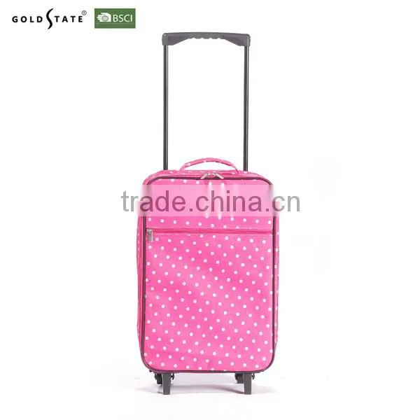 2016 Simple style luggage with dot printing