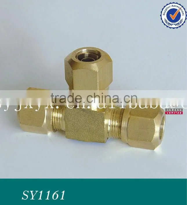 Sanye Iron or Copper Tee Pipe Connector with Nut