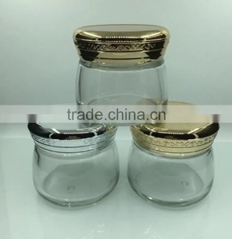100g colored cosmetic glass jar