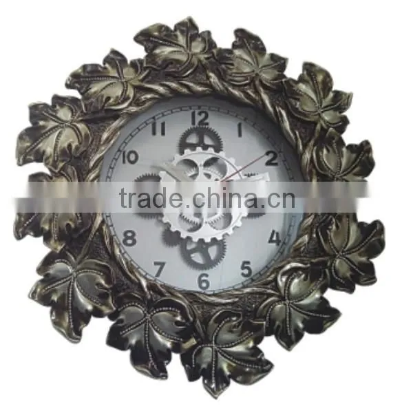 Retro Wall Gear Clock, Moving Gear Clock For Home Decoration