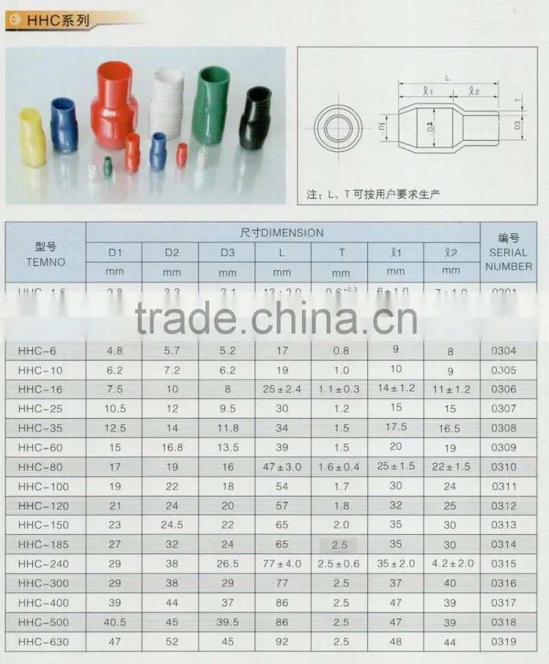 Hot selling flexible soft pvc insulated terminal sleeve