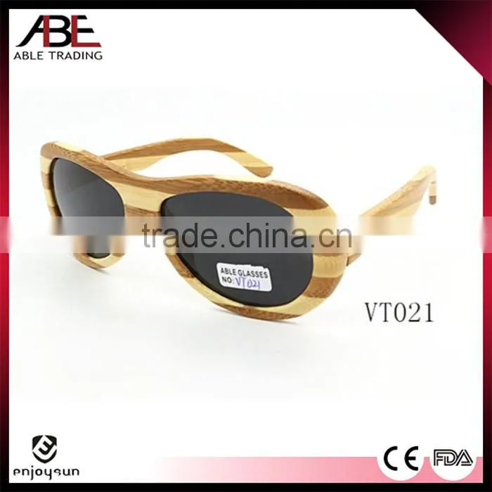 2016 UV400 blue mirror lens fashion designer bamboo wooden polarized sunglasses FDA CE
