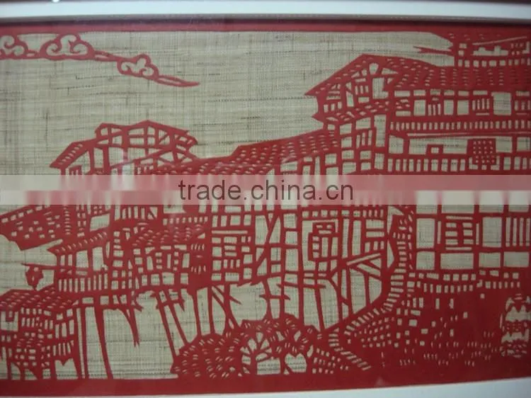 paper cutting framed painting for home decoration