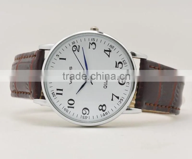 leather PC21 quartz arabic numberals dial wrist watch