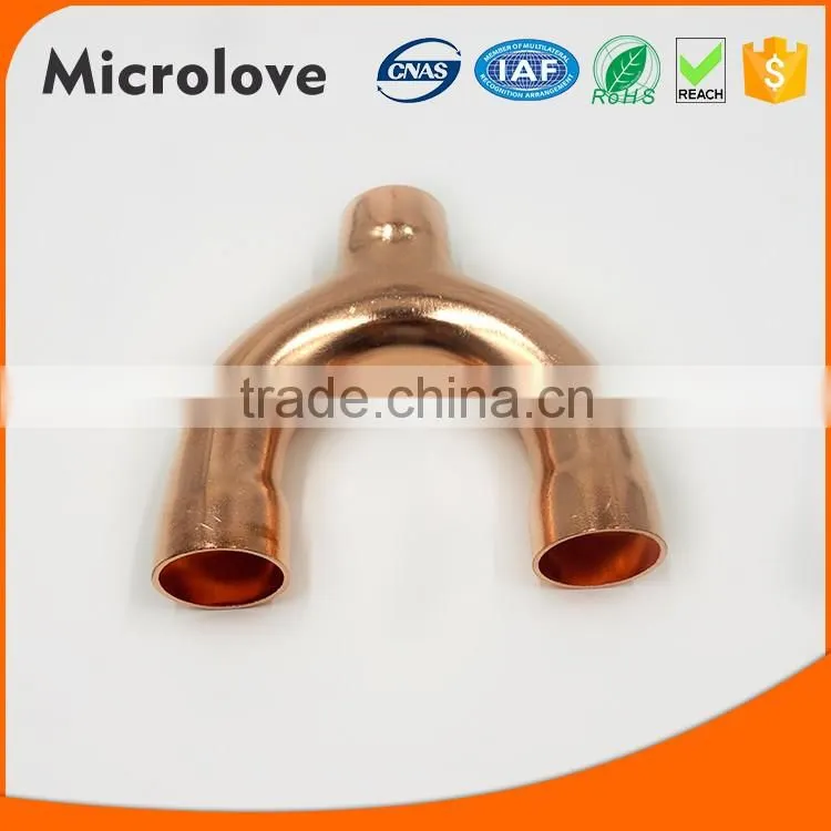 Hot selling air conditioner new brass tee pipe