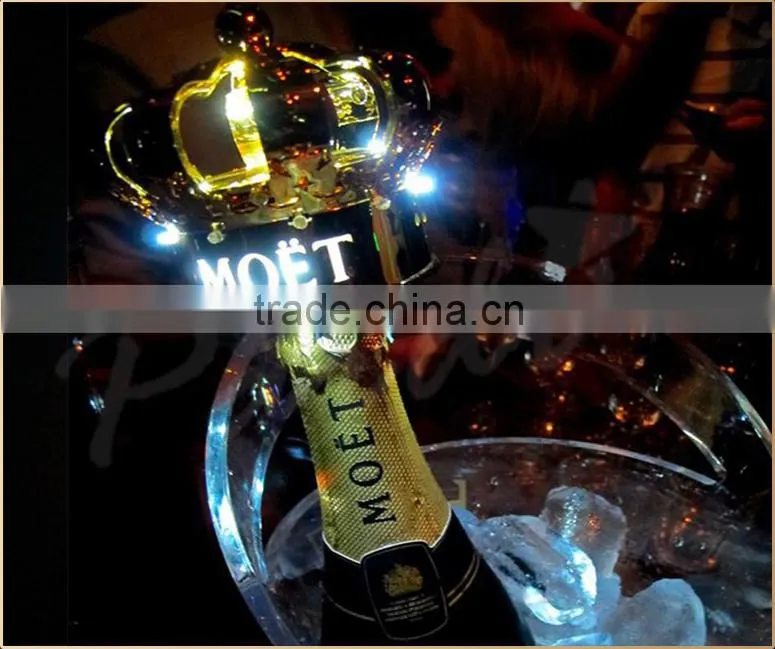 Super Hot Led crown champagne bottle cap light in the dark