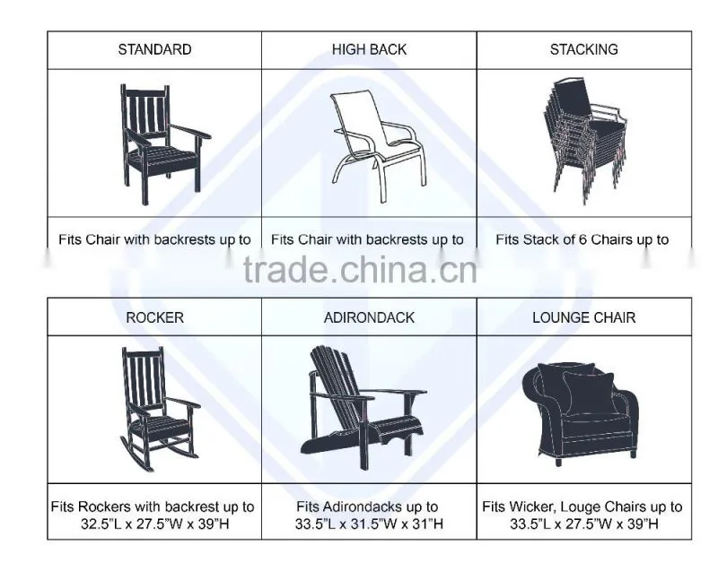 Waterproof Outside Chair Cover 36"L x 31"W x 38"H