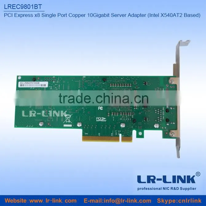 LR-LINK LREC9801BT PCIe x8 Single RJ45 10G Network Card Based On Intel X540AT2 Chipset