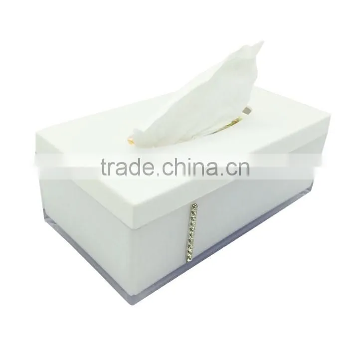 plastic high quality colored tissue box for bathrom accessory set
