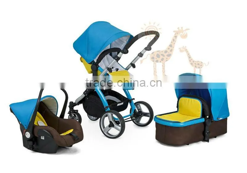 2016Baby Stroller European standard High Quality And Comfortable 3 in 1 Fuctions Deluxe Reversing Handle Baby Stroller