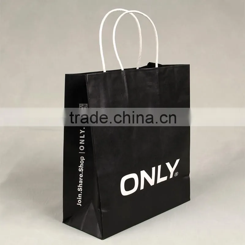 ONLY kraft paper handbag with twisted rope handle recyclable shopping paper bag for handbags and gifts