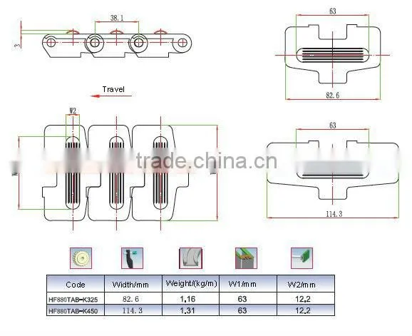 Flexible Chains/multiflex conveyor chains
