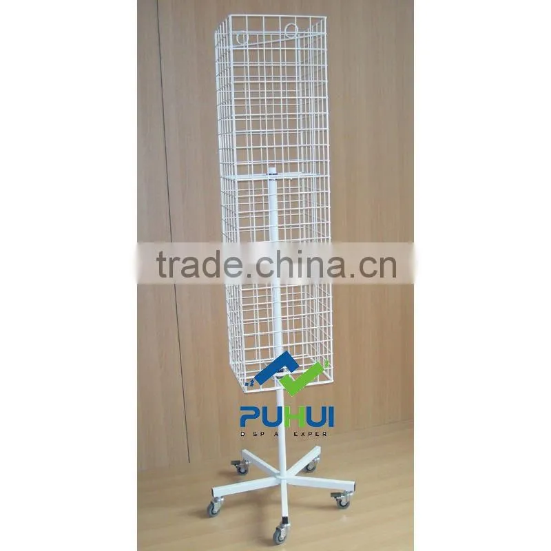 four sides metal wire revolving display stand with latest design