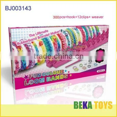 Crazy make friendship rubber band bracelet crazy rainbowe loom band kit in blue box