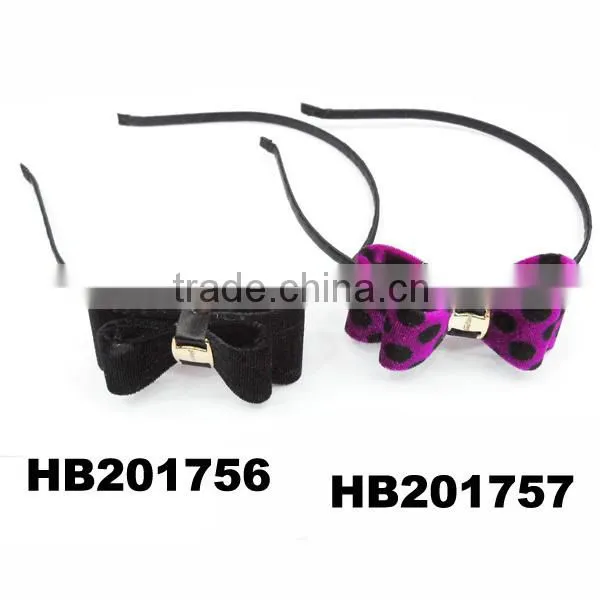 wholesale fancy wire metal hair band with bow
